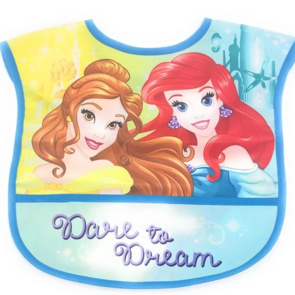 Disney Princess Water Resistance Bib 4 Piece Set NEW